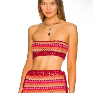 Lovers + Friends Crochet Skirt Size M